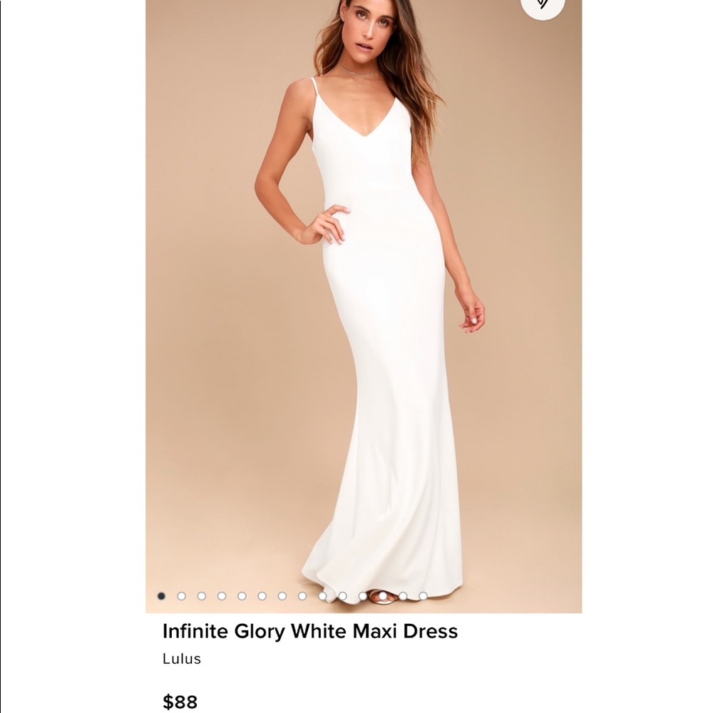 New Infinite Glory White Maxi Dress Size S in White